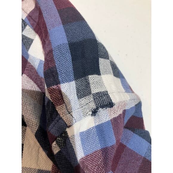 Perry Ellis Men's Square Pixelated Plaid Long Sleeve Button-Down Shirt Size 2XLT - Picture 10 of 11